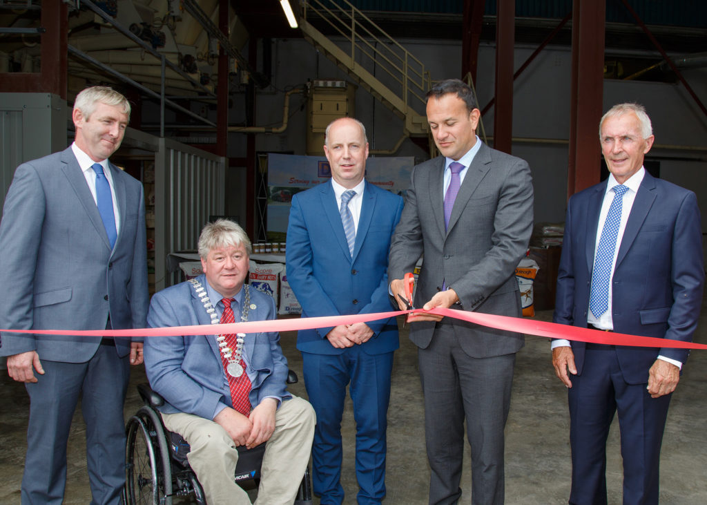 An Taoiseach, Leo Varadkar TD pictured at the official opening of a new €3.75 million Feed Mill Extension at Drinagh Co-Op